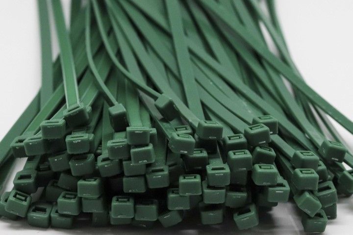 4.8mm x 200mm Dark Green Cable Ties 100pcs