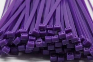 4.8mm x 200mm Striking Purple Cable Ties 100pcs